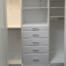 Ridgewood Closets white reach in closet with drawers